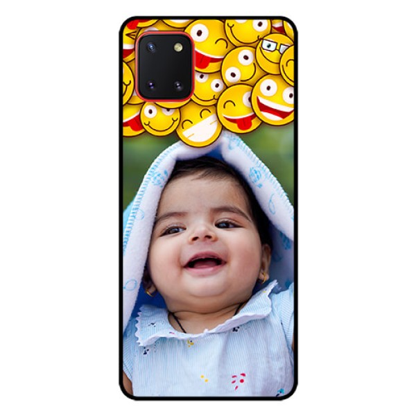 Galaxy Note10 Lite Custom Glass Mobile Case - with Smiley Emoji Design