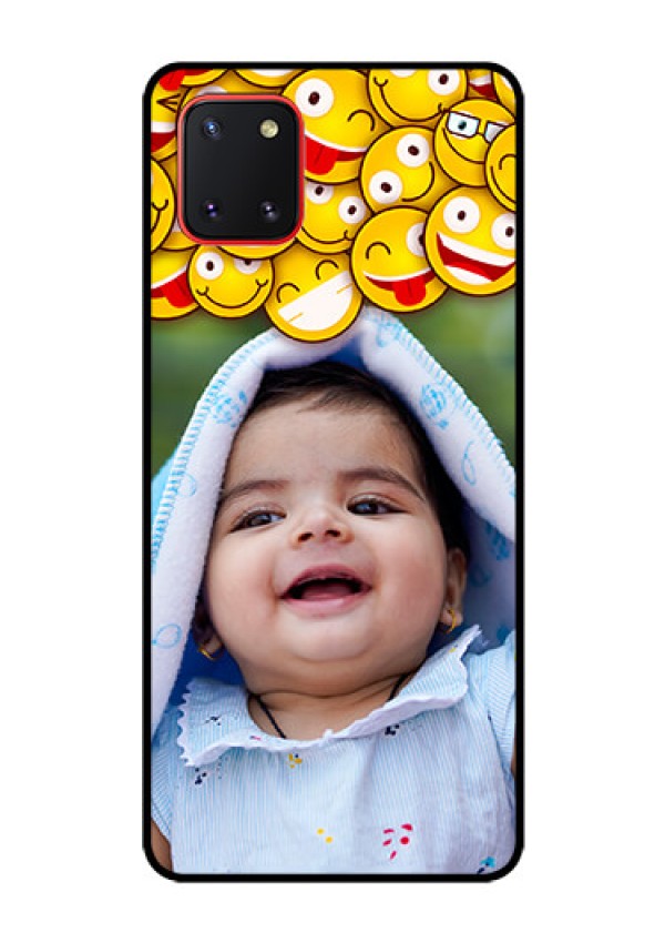 Galaxy Note10 Lite Custom Glass Mobile Case - with Smiley Emoji Design