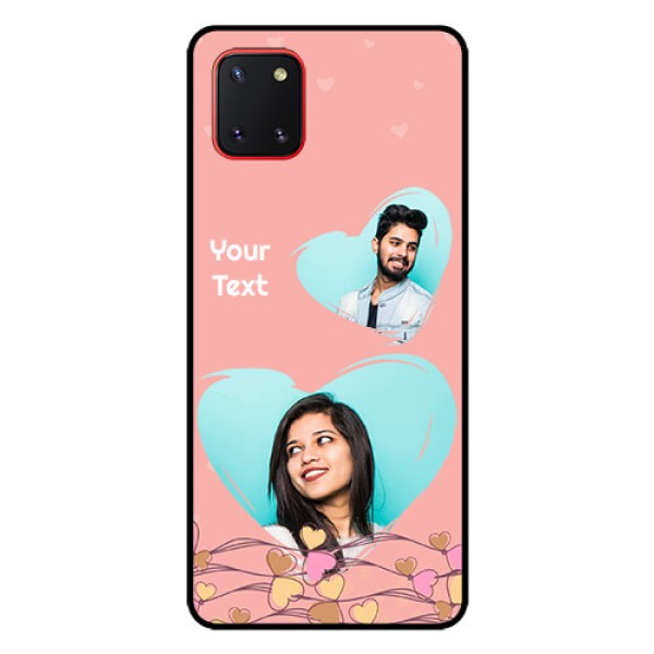 Galaxy Note10 Lite Custom Glass Mobile Case - Love Doodle Design
