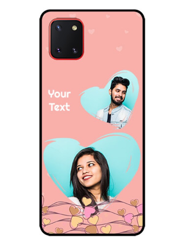 Custom Galaxy Note10 Lite Custom Glass Mobile Case - Love Doodle Design