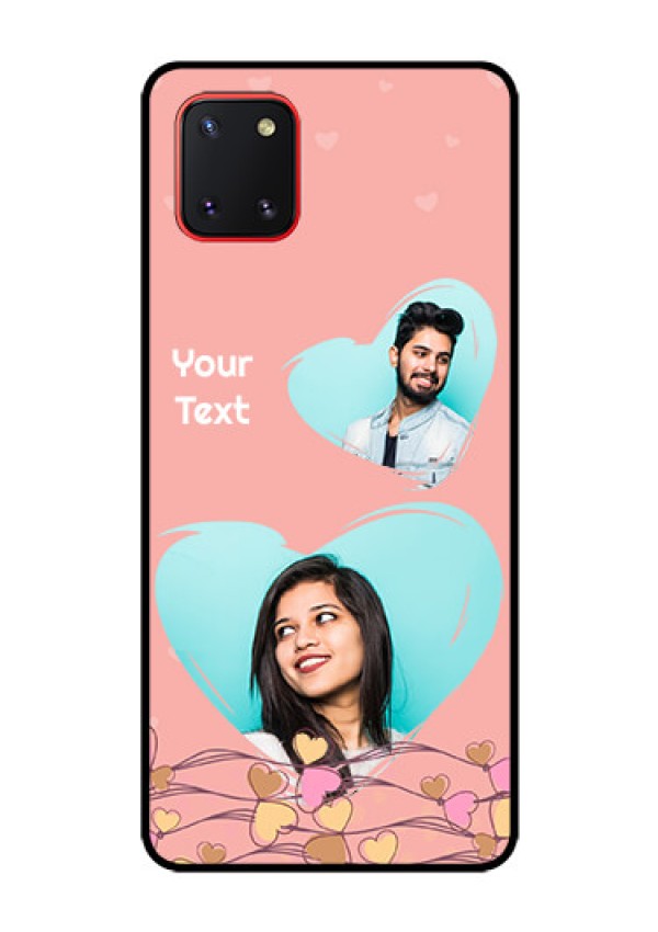 Galaxy Note10 Lite Custom Glass Mobile Case - Love Doodle Design