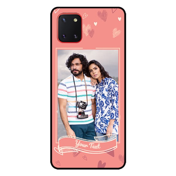 Galaxy Note10 Lite Custom Glass Phone Case - Love doodle art Design