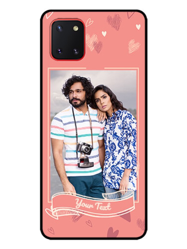 Custom Galaxy Note10 Lite Custom Glass Phone Case - Love doodle art Design