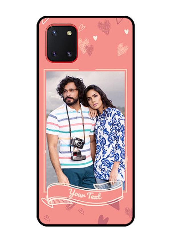 Galaxy Note10 Lite Custom Glass Phone Case - Love doodle art Design