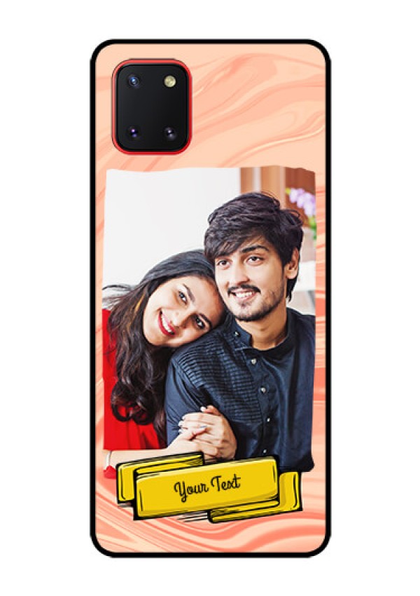 Galaxy Note10 Lite Personalized Glass Phone Case - Marble Texture Design