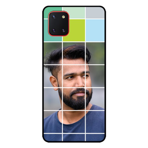 Galaxy Note10 Lite Photo Printing on Glass Case - with white box pattern 