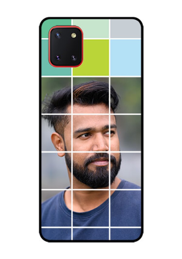 Galaxy Note10 Lite Photo Printing on Glass Case - with white box pattern 