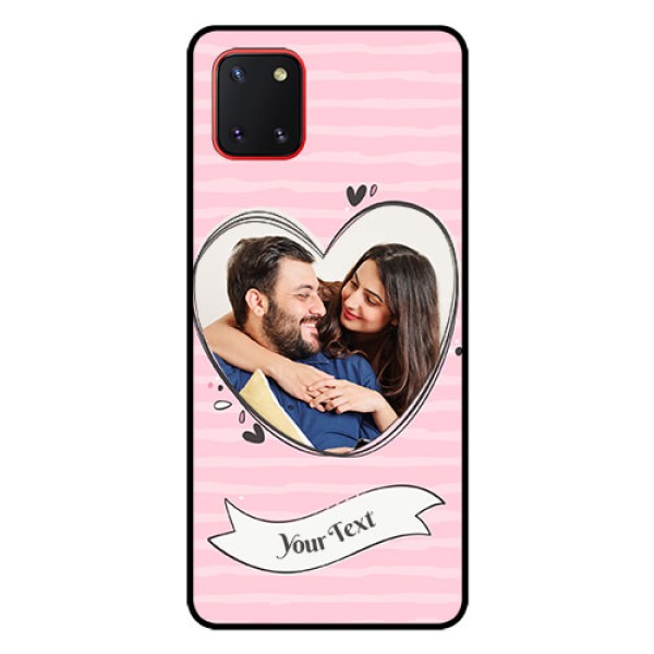 Galaxy Note10 Lite Custom Glass Phone Case - Vintage Heart Design