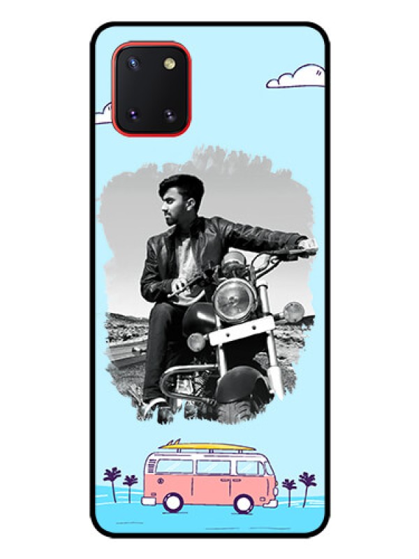 Custom Galaxy Note10 Lite Photo Printing on Glass Case - Travel & Adventure Design