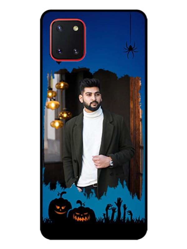 Custom Galaxy Note10 Lite Photo Printing on Glass Case - with pro Halloween design 