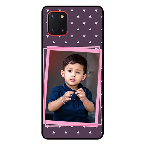 Galaxy Note10 Lite Custom Glass Mobile Case - Triangle Pattern Dotted Design
