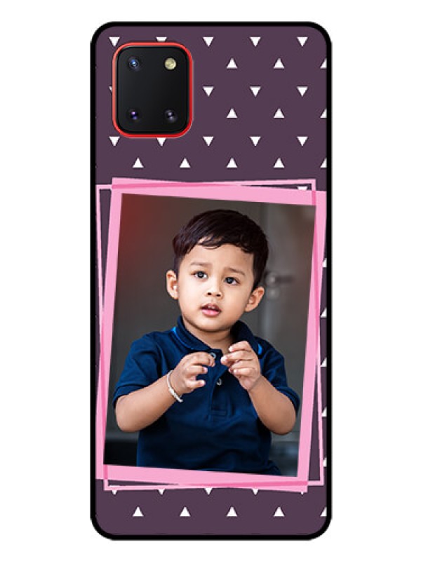 Custom Galaxy Note10 Lite Custom Glass Mobile Case - Triangle Pattern Dotted Design