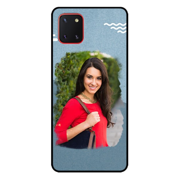 Galaxy Note10 Lite Custom Glass Mobile Case - Grunge Line Art Design