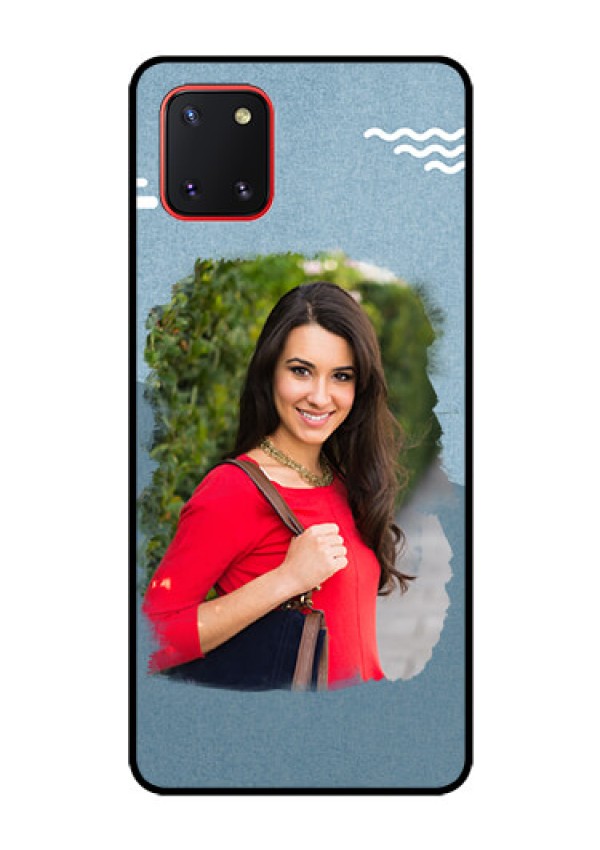 Galaxy Note10 Lite Custom Glass Mobile Case - Grunge Line Art Design