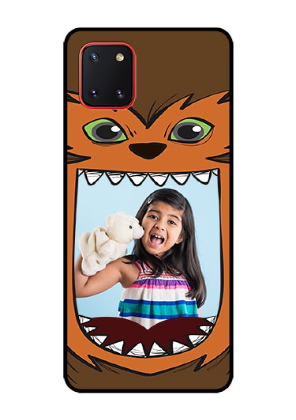 Galaxy Note10 Lite Photo Printing on Glass Case - Owl Monster Back Case Design