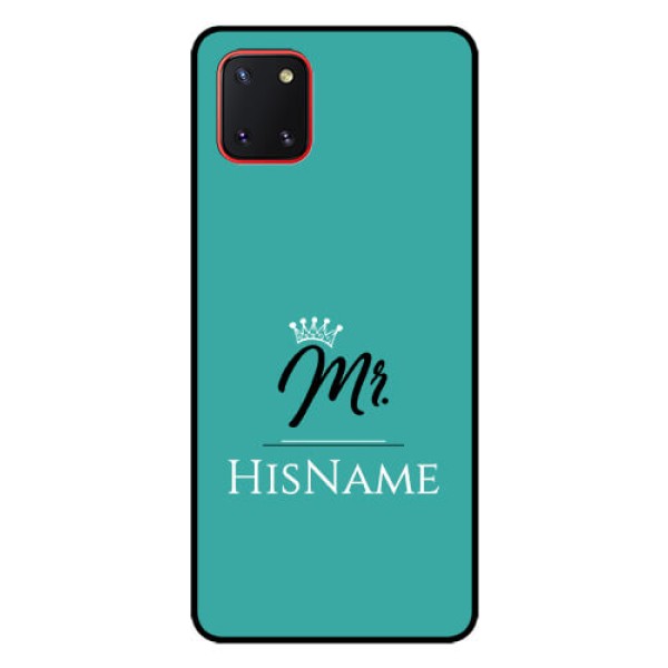 Galaxy Note10 Lite Custom Glass Phone Case Mr with Name