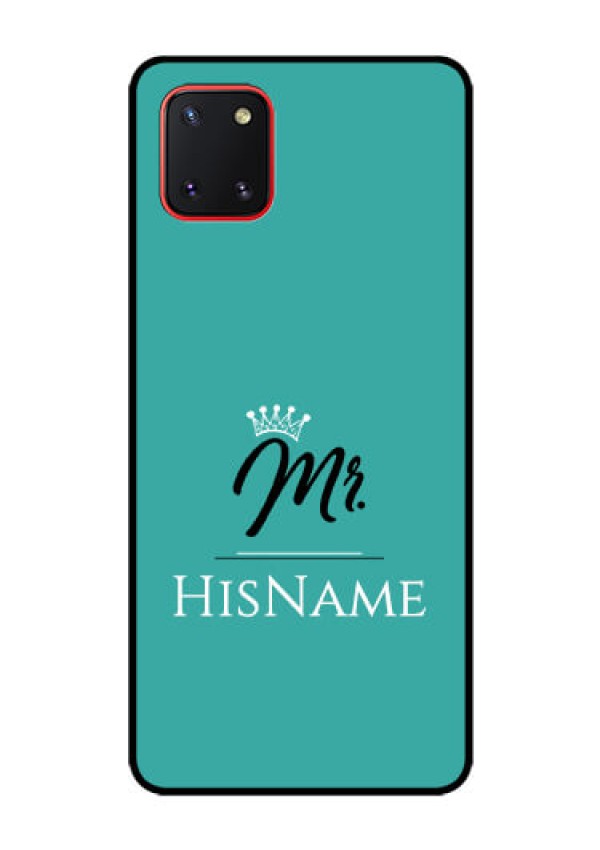 Galaxy Note10 Lite Custom Glass Phone Case Mr with Name