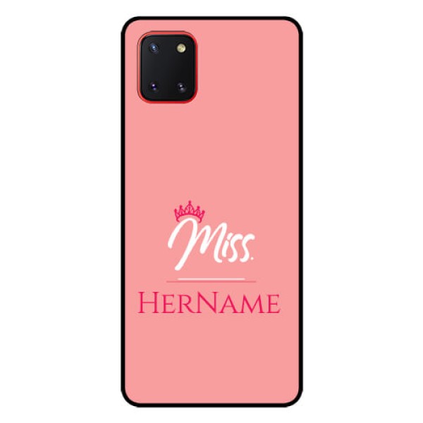 Galaxy Note10 Lite Custom Glass Phone Case Mrs with Name