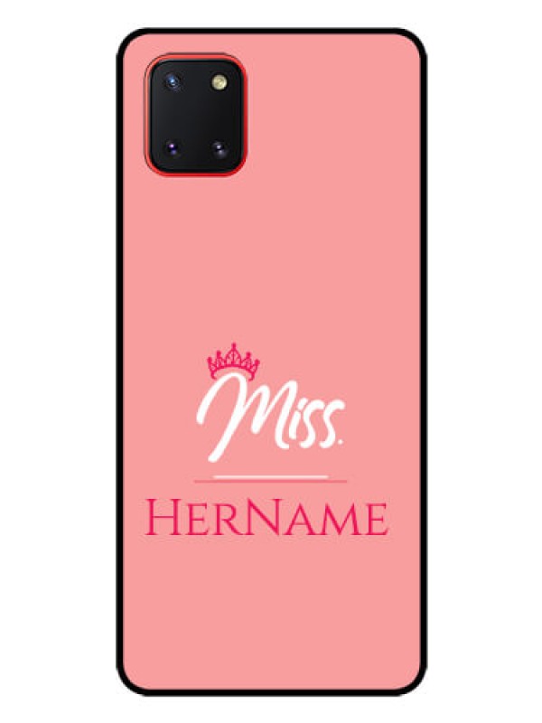 Custom Galaxy Note10 Lite Custom Glass Phone Case Mrs with Name