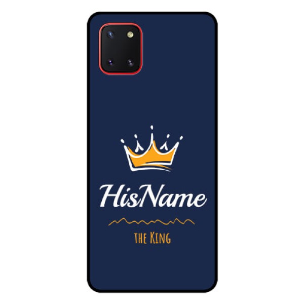 Galaxy Note10 Lite Glass Phone Case King with Name