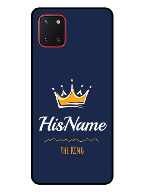 Custom Galaxy Note10 Lite Glass Phone Case King with Name