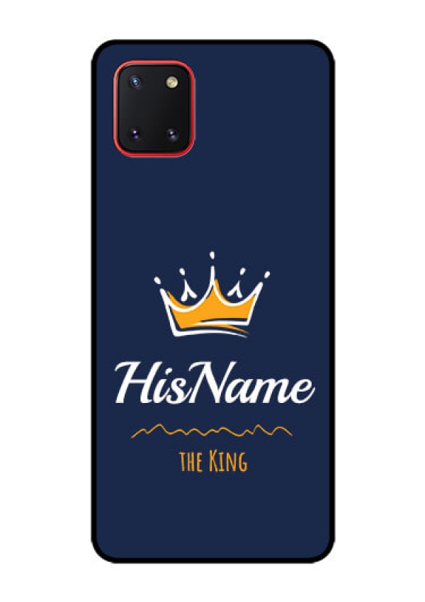 Galaxy Note10 Lite Glass Phone Case King with Name