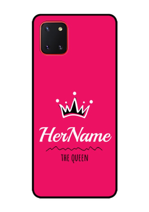 Galaxy Note10 Lite Glass Phone Case Queen with Name