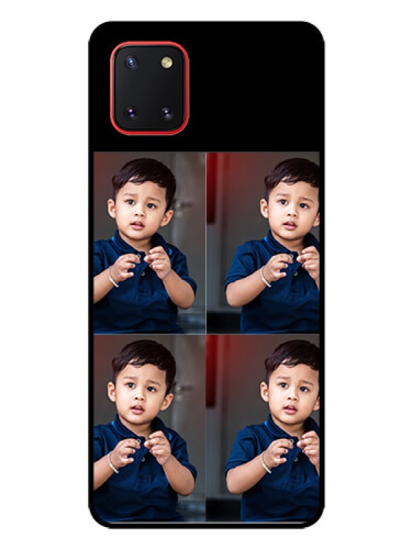 Custom Galaxy Note10 Lite 4 Image Holder on Glass Mobile Cover