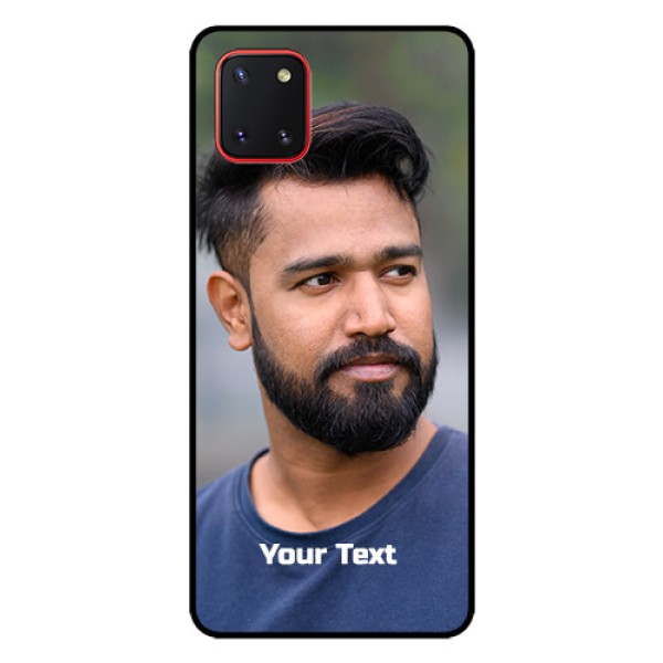 Galaxy Note10 Lite Glass Mobile Cover: Photo with Text