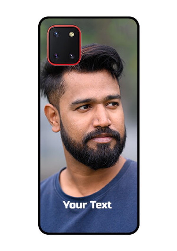 Galaxy Note10 Lite Glass Mobile Cover: Photo with Text