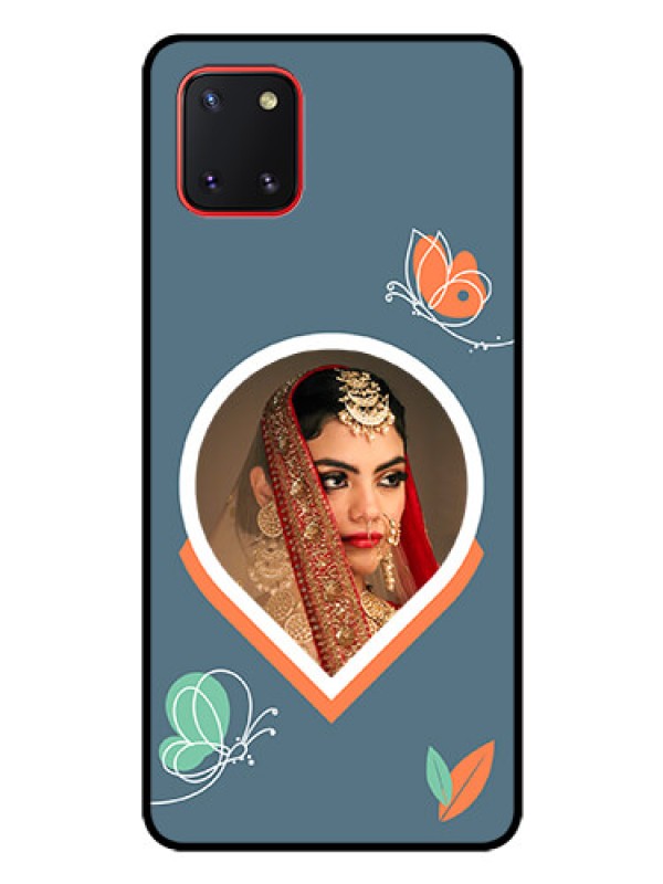Custom Galaxy Note10 Lite Custom Glass Mobile Case - Droplet Butterflies Design
