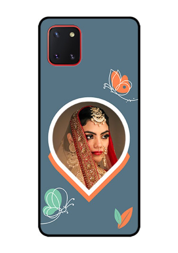 Galaxy Note10 Lite Custom Glass Mobile Case - Droplet Butterflies Design