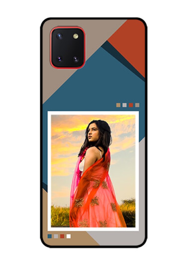 Galaxy Note10 Lite Personalized Glass Phone Case - Retro color pallet Design