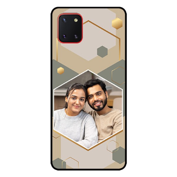 Galaxy Note10 Lite Photo Printing on Glass Case - Stylish Hexagon Pattern Design Galaxy Note10 Lite Photo Printing on Glass Case - Stylish Hexagon Pattern Design