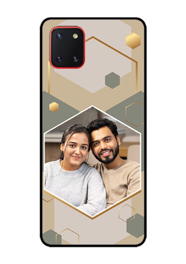 Galaxy Note10 Lite Photo Printing on Glass Case - Stylish Hexagon Pattern Design