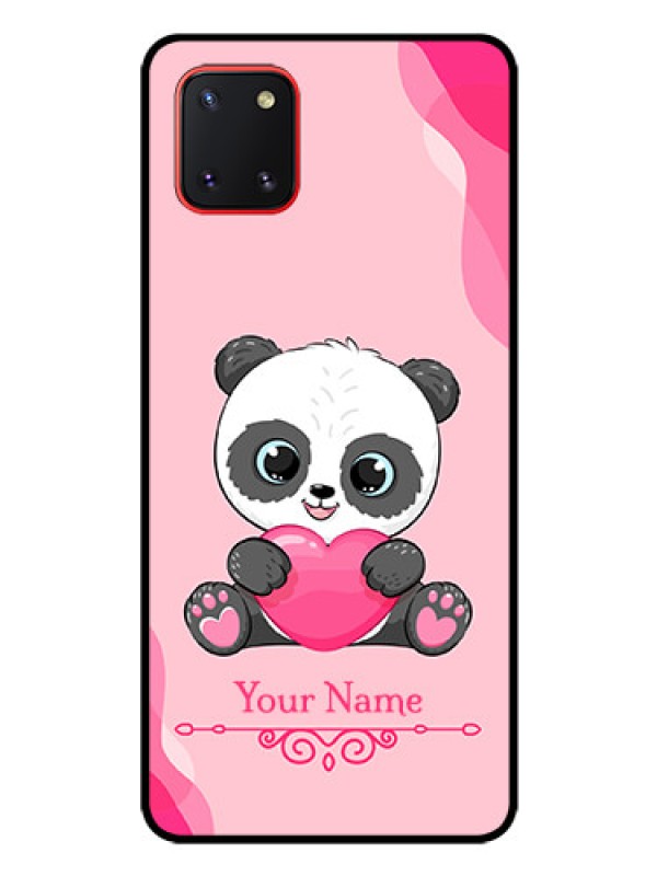 Custom Galaxy Note10 Lite Custom Glass Mobile Case - Cute Panda Design