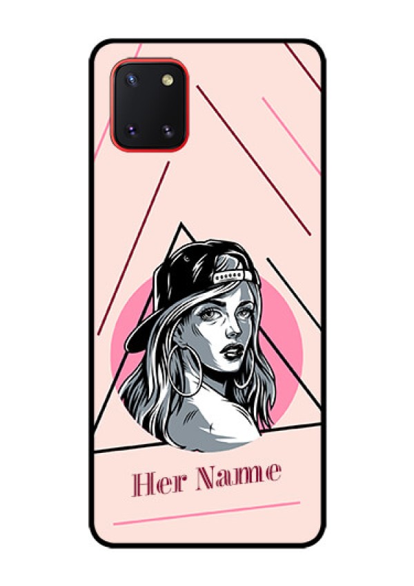 Galaxy Note10 Lite Personalized Glass Phone Case - Rockstar Girl Design