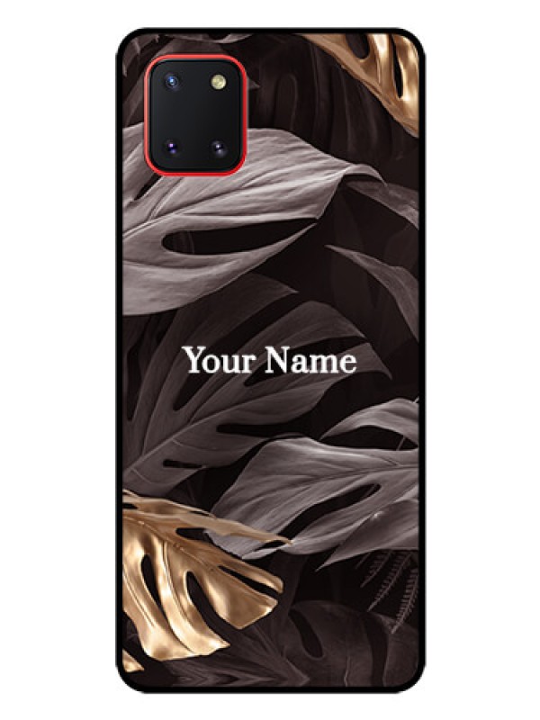Custom Galaxy Note10 Lite Personalised Glass Phone Case - Wild Leaves digital paint Design