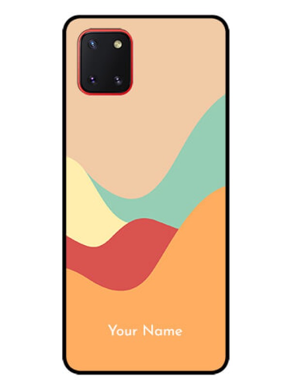 Custom Galaxy Note10 Lite Personalized Glass Phone Case - Ocean Waves Multi-colour Design