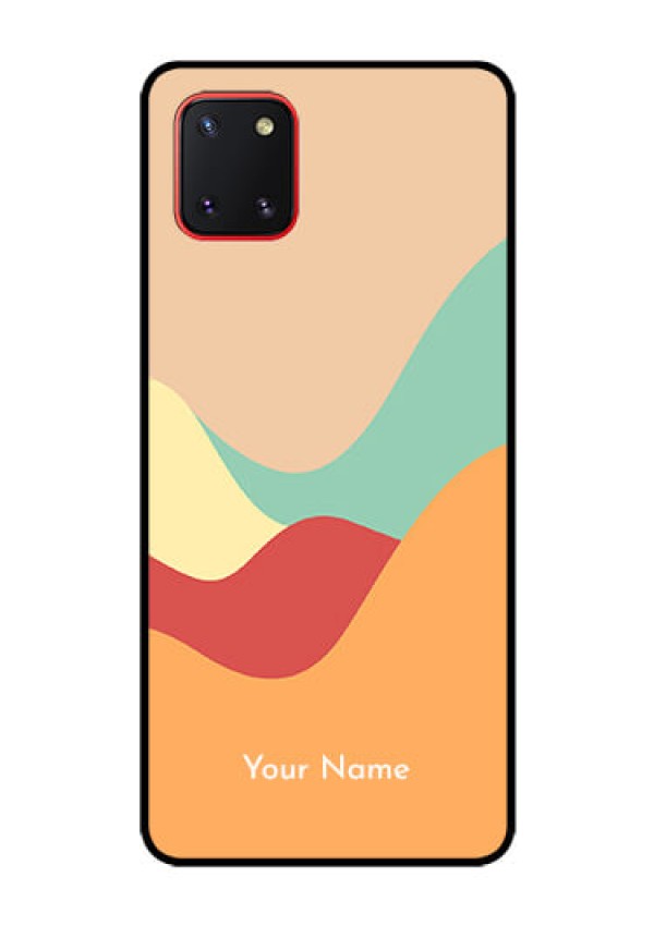 Galaxy Note10 Lite Personalized Glass Phone Case - Ocean Waves Multi-colour Design