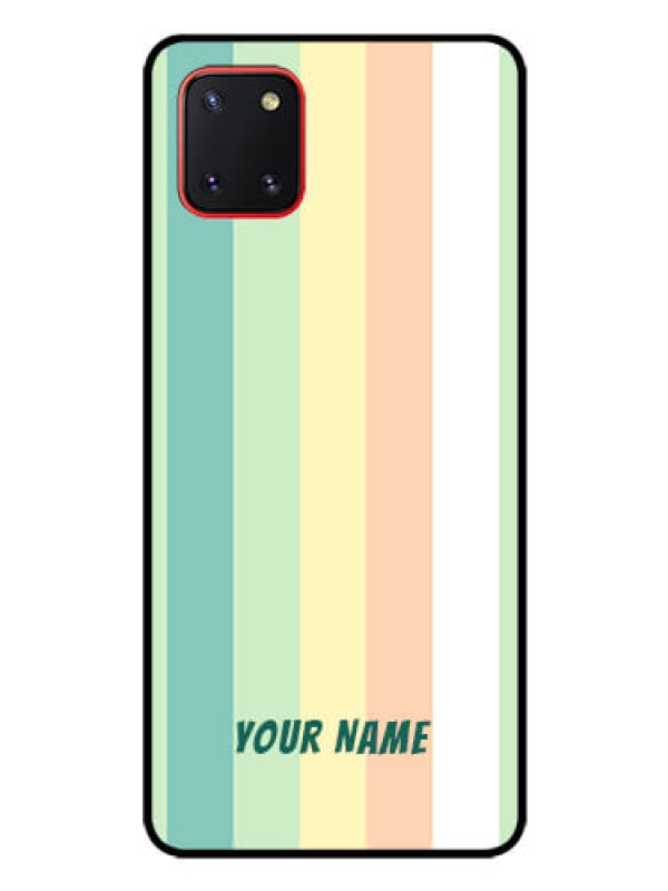 Custom Galaxy Note10 Lite Photo Printing on Glass Case - Multi-colour Stripes Design