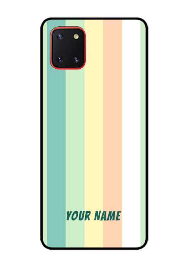 Galaxy Note10 Lite Photo Printing on Glass Case - Multi-colour Stripes Design