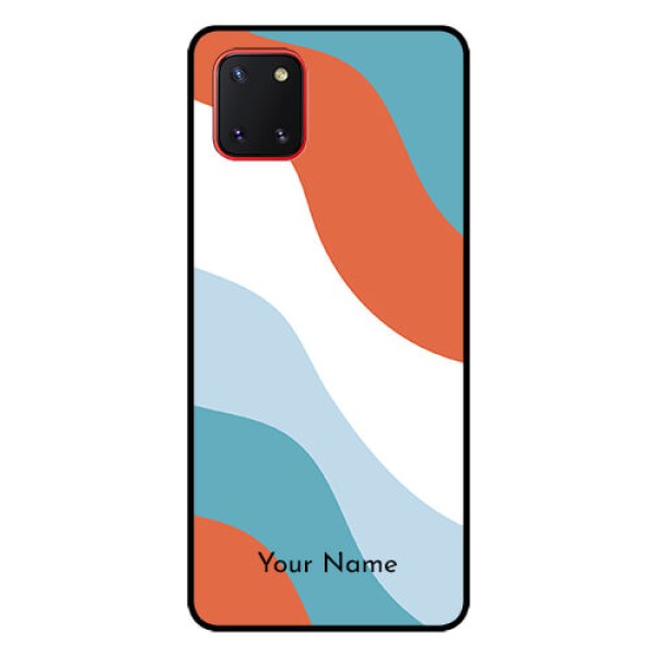 Galaxy Note10 Lite Custom Glass Mobile Case - coloured Waves Design Galaxy Note10 Lite Custom Glass Mobile Case - coloured Waves Design
