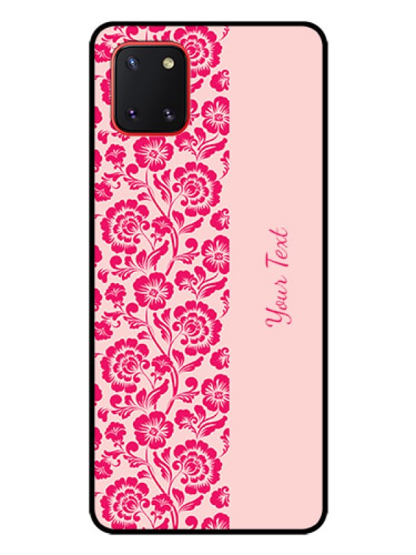 Custom Galaxy Note10 Lite Custom Glass Phone Case - Attractive Floral Pattern Design