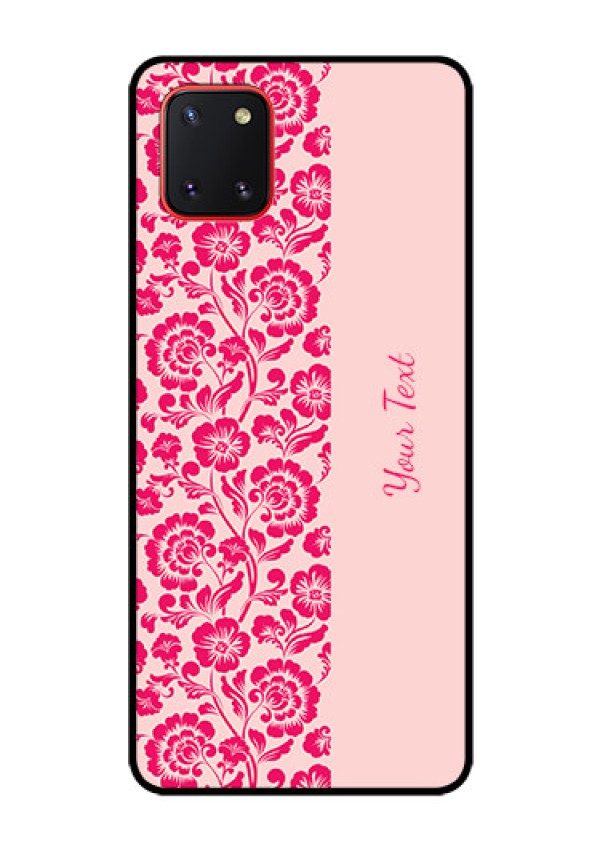 Galaxy Note10 Lite Custom Glass Phone Case - Attractive Floral Pattern Design