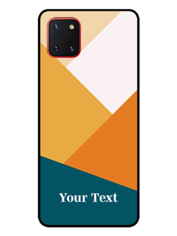 Custom Galaxy Note10 Lite Personalized Glass Phone Case - Stacked Multi-colour Design
