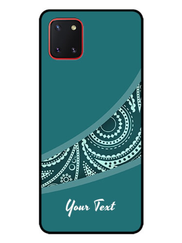 Custom Galaxy Note10 Lite Photo Printing on Glass Case - semi visible floral Design