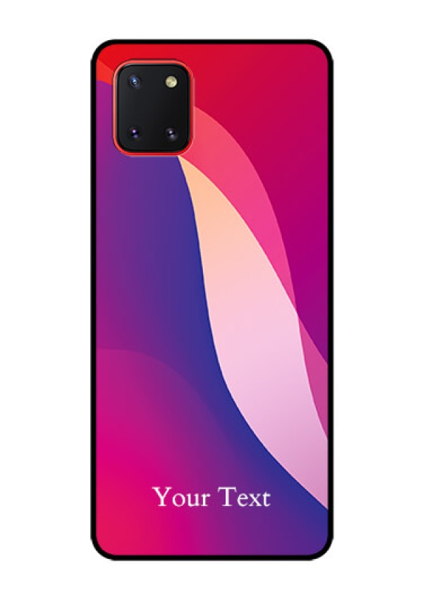 Galaxy Note10 Lite Personalized Glass Phone Case - Digital abstract Overlap Design