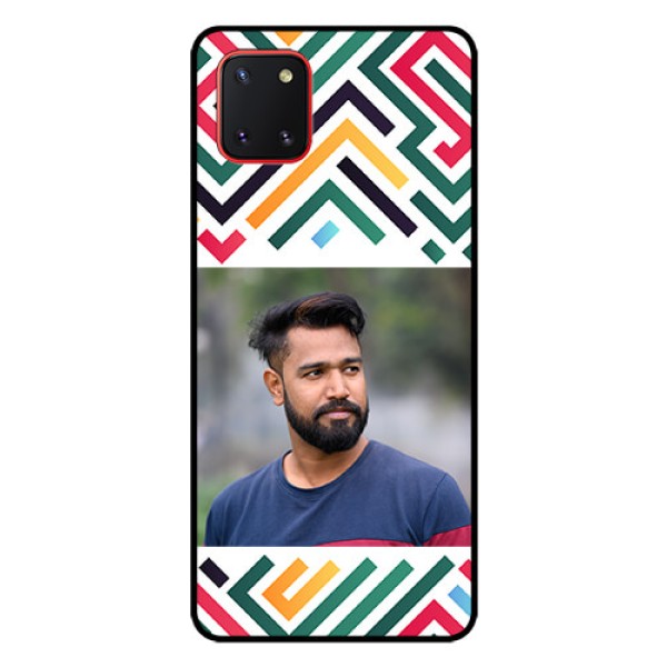 Galaxy Note10 Lite Personalized Glass Phone Case - Colorful Maze Pattern Design Galaxy Note10 Lite Personalized Glass Phone Case - Colorful Maze Pattern Design