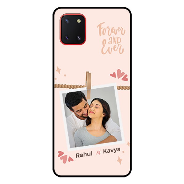 Galaxy Note10 Lite Custom Glass Phone Case - Forever and ever love Design